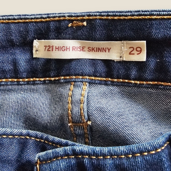 Levi's Jeans 721 Skinny Jeans Size 29 - Picture 4 of 4